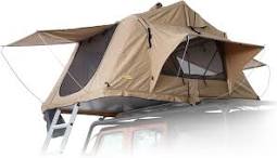 SMITTYBILT OVERLAND ROOF TOP TENT FOLDED WITH BEDDING 12V SOCKET SLEEPS 2-3