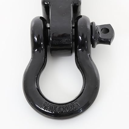 SMITTYBILT 2IN RECEIVER MOUNTED DRING SHACKLE 34IN 475 TON RATING BLACK