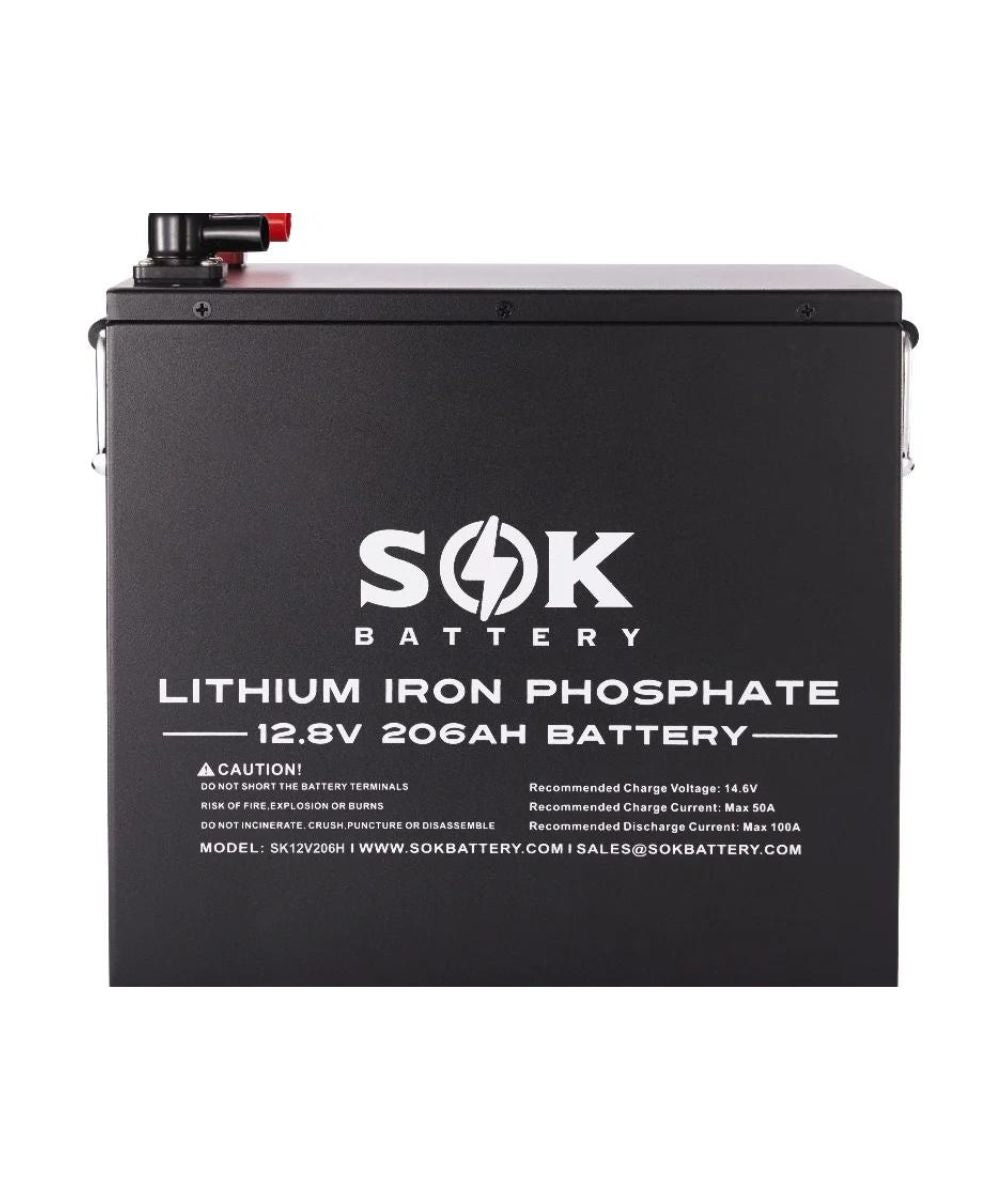 SOK 206Ah | 12Volt LiFePO4 Battery, Metal Case. Built-in Heater