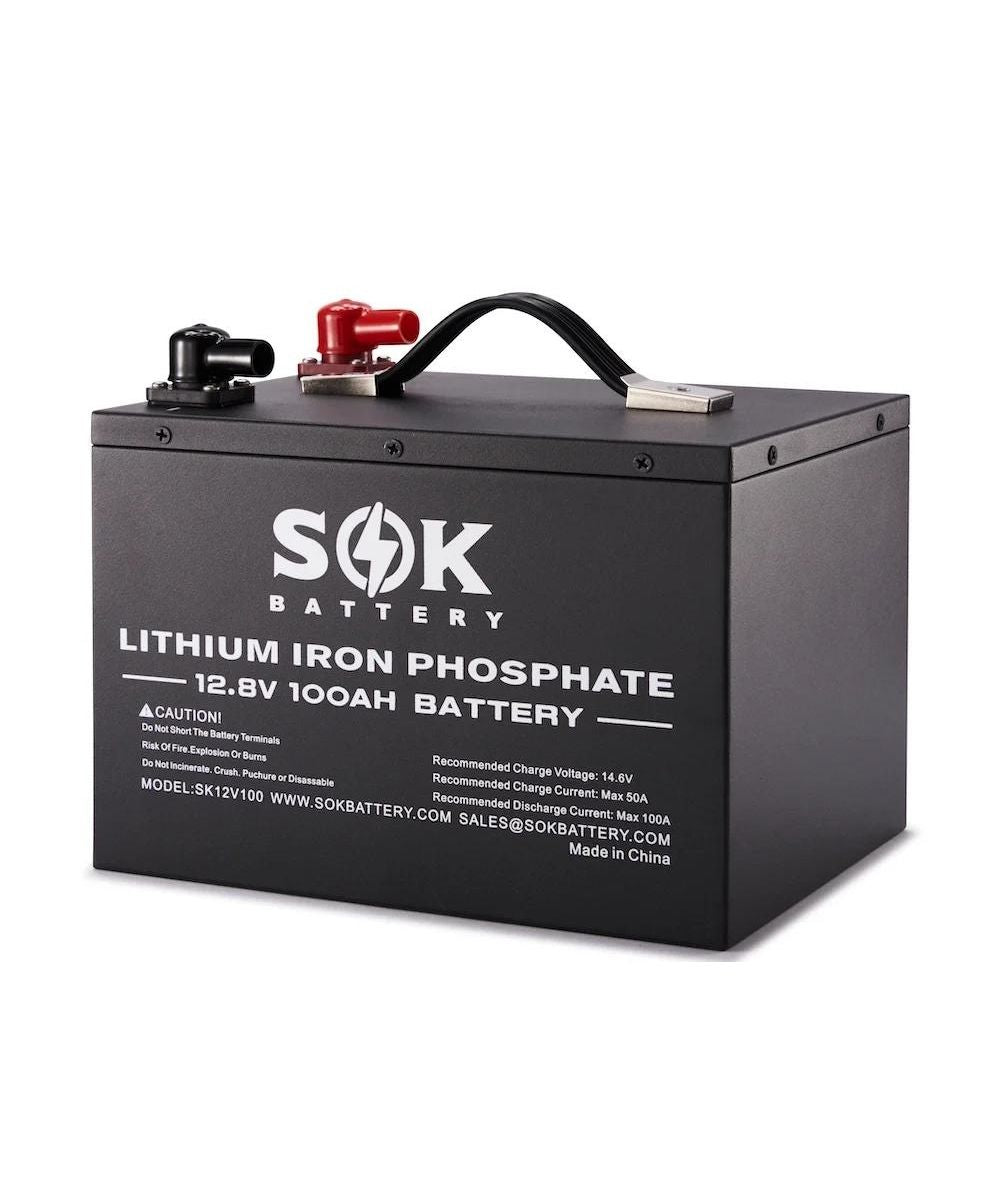 SOK 100Ah | 12Volt LiFePO4 Battery, Metal Case. Non- Heated